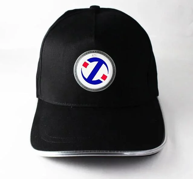 Logotipo personalizado de promoción de la luz de LED LED Cap Gorra de béisbol con luces LED