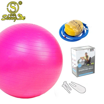 Übung Balance Fitness Yoga Ball mit Luftpumpe