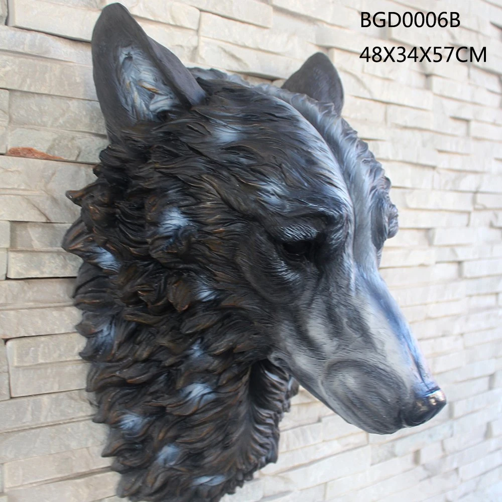 Wholesale/Supplier for Sale Resin Animal Wolf Head Famous Wall Mount Art