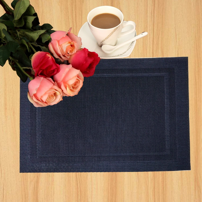 PVC Coated Table Mat Teslin Non Slip Placemat for Table Dinner Hotel Restaurant