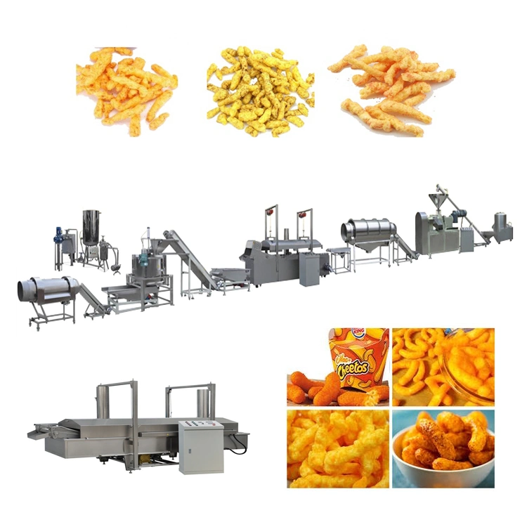 Automatic Kurkure Cheetos Corn Curl Nik Naks Snacks Food Extruder Making Machine