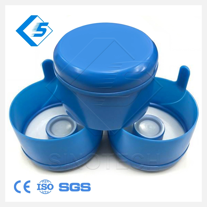 Color azul de alta calidad 5 galón de agua de botella de agua de la tapa de la jarra de 55mm, una vez utilizar tapones de botella de agua de las tapas de botella de 5 galones