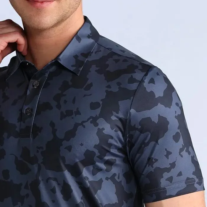 Logotipo personalizado de alta calidad de impresión por sublimación de los deportes masculinos Short-Sleeved bordados camisetas polo Golf