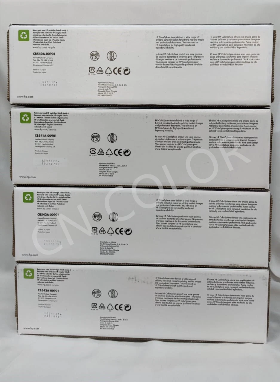 Original 125A Toner Cartridges CB540A/CB541A/CB542A/CB543A Color Laser Toner for HP Laserjet Printer Cp1215/1515/1518/Cm1312/Cm1512