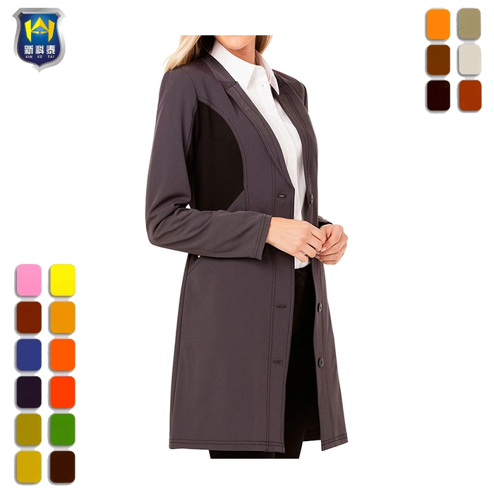 Black and Grey Tunic Design Women Workwear Lab Coats