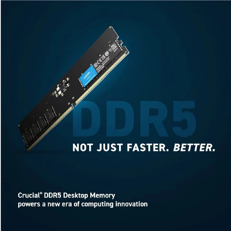 100% أصلية. ذاكرة RAM PC5 DDR5 سعة 16 جيجابايت و4800ميجاهرتز UDIMM Cl40 1.1 فولت وحدة ذاكرة سطح المكتب دعم اللوحة الأم