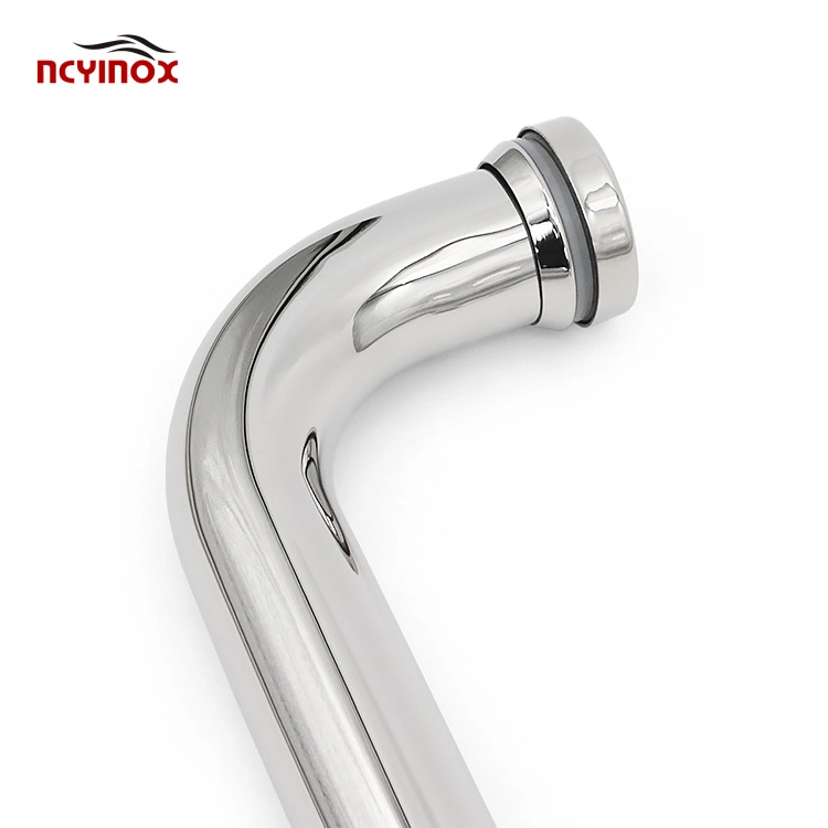 Stainless Steel Mirror Glass Door Handle Grip Towel Bar for Bathroom