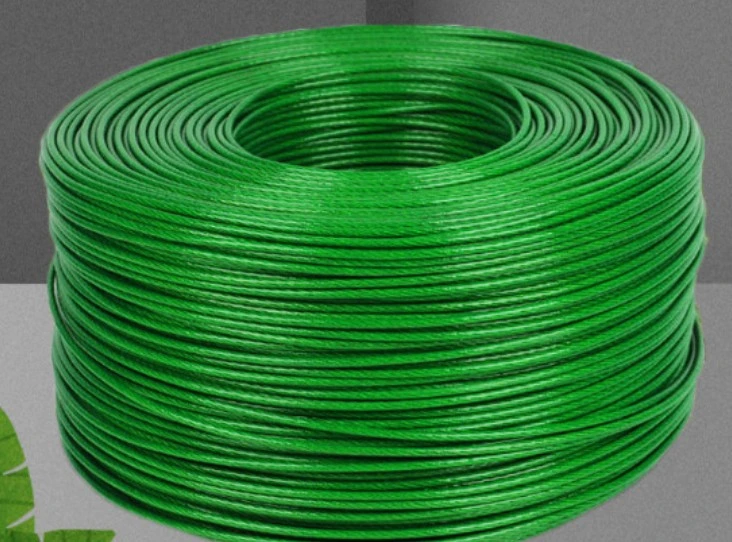 Green Coated Plastic Steel Wire Rope