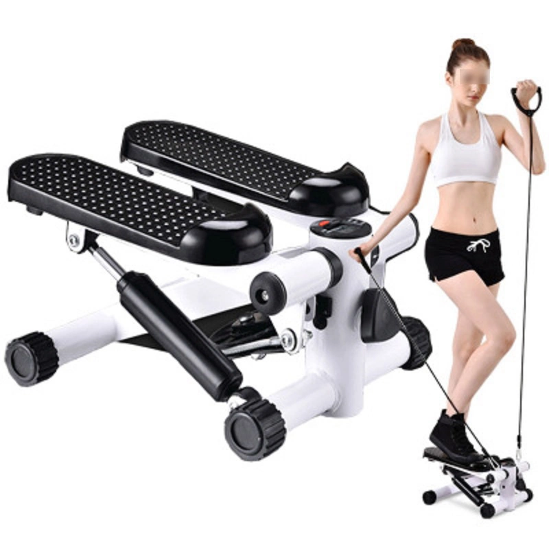 Home Gym Exercise Mini Stepper Air Climber Machine with Resistance Band and LCD Display Fitness Tool Esg16128