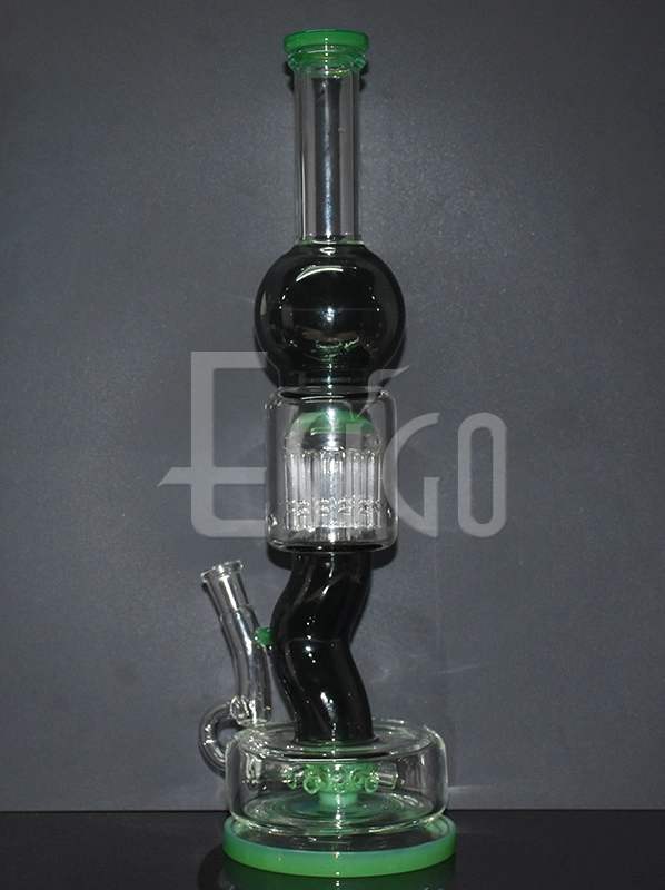 Esigo Wholesale/Supplier Smoking Set Swirl Big Lookah Style Tree Percolator Recycler Straight Tube Glass Water Pipe