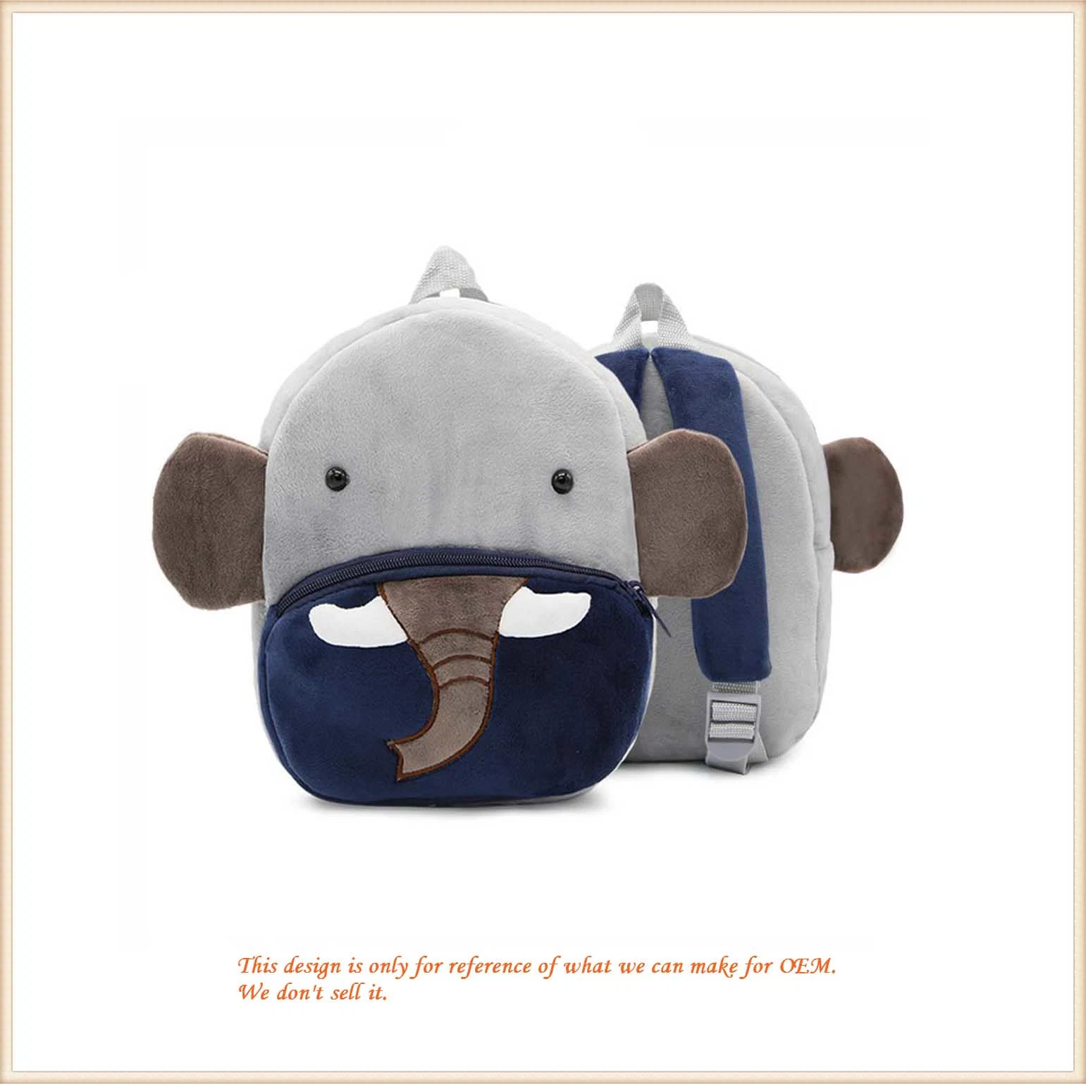 Children Toys/ Soft Elephant Backpack/ Plush Animal School Bag Wholesale/Supplier Toys