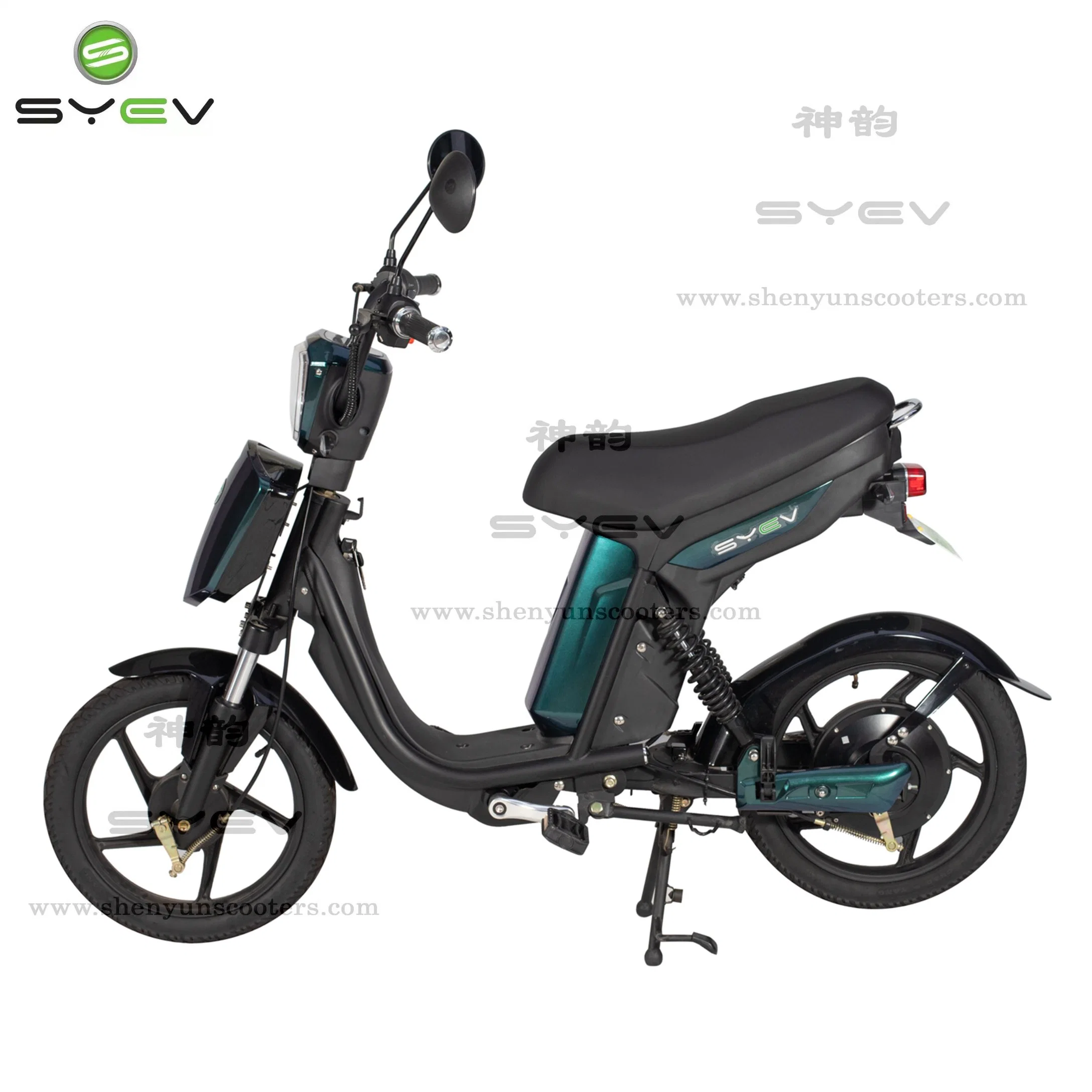 Syev China CKD Moped Long-Lasting Battery Life Electric Scooter 350W/500W Brushless Motor Electric Mopeds with Pedals for Adults Bike Motorcycle
