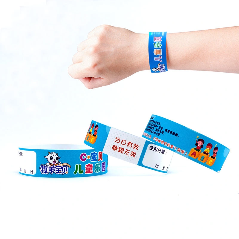 Wholesale/Supplier Professional Soft Paper Material One Time Using Disposable Paper RFID Wristband