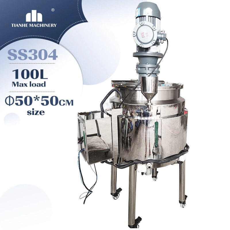 Professional Food Cosmetic Liquid Oil Heating Homogenizing Mixing Tank Price