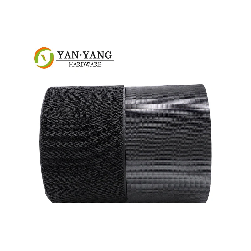 Durable Black Nylon Back Glue Self Adhesive Fastener Tape