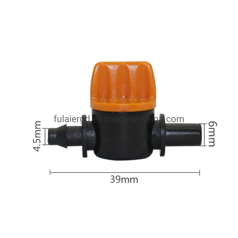 6 mm to 1/4 Inch Mini Valve Garden Irrigation Barbed Water Flow Control Valve 4/7mm Water Valve Controller