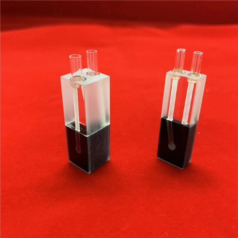 0.45ml Self Masking Continuous Micro UV Quartz Flow Cuvette with Black Walls for Biochemical Analyzer