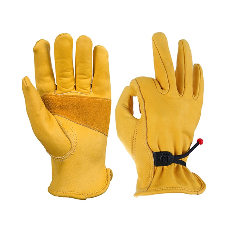 Guante de cuero de color amarillo de la moda de Deportes de la conducción de motocicletas Guantes de cuero Guantes de bicicletas para los hombres 10% de descuento