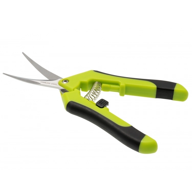 Horticultural Curved Blade Trimming Pruning Shears Scissors Hydroponic Garden Multi-Color Handles