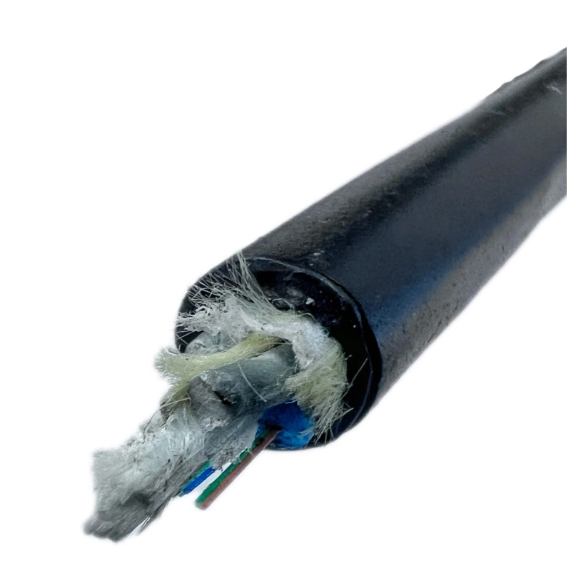 Outdoor/Indoor Sm/mm Optical G652D/G657A1 ADSS TPU Fiber Optic Drop Cable