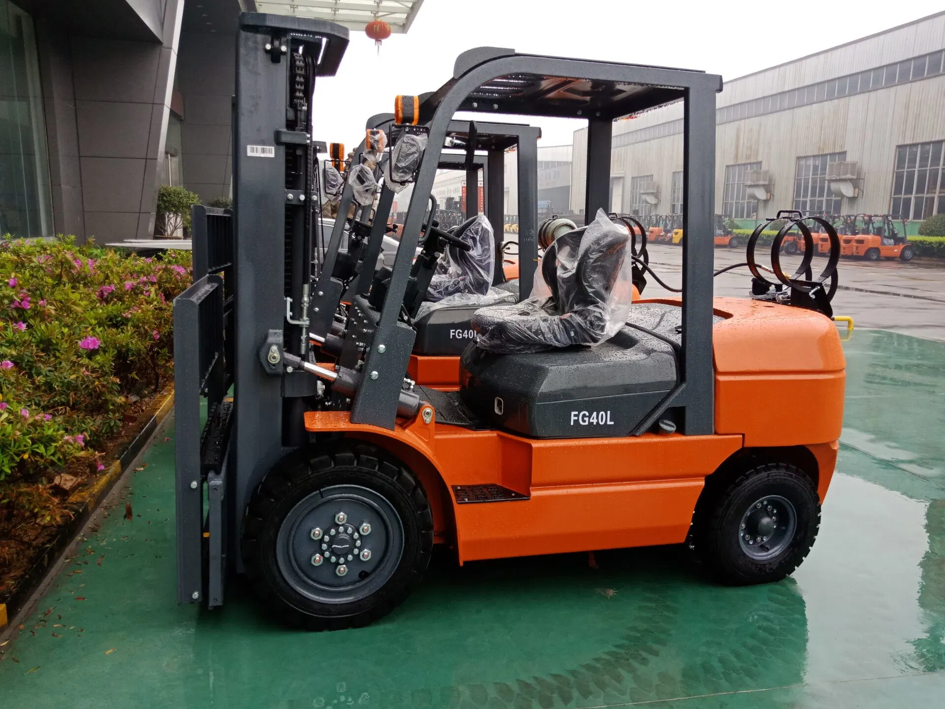 نظام الرفع المزدوج لبنزين LPG ForkLift 4.0 الطن، نظام الرفع المزدوج لبنزين LPG، نظام الرفع الشوكية لبنزين LPG، نظام