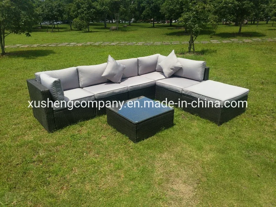 New Design Outdoor Rattan Sofa 7PCS Garden Sets Living Sofa Set