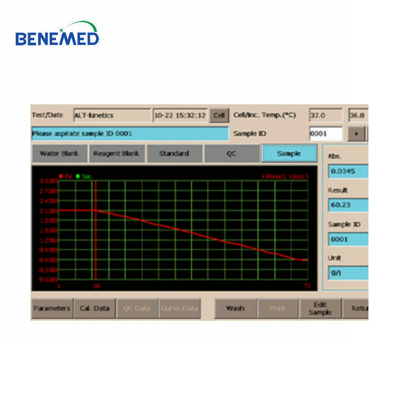 Clinic Lab Chemistry Analyzer Touch Screen Open System