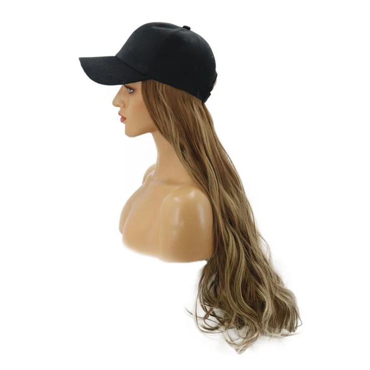 Factory Wholesale/Suppliers Wigs Curly Hair Hat Wig Synthetic Hair Wig Long Size Hair Products