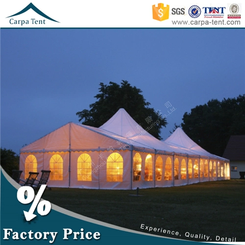 Tela de PVC blanco Guangzhou Carpa Carpa resistentes al fuego mezclado de eventos