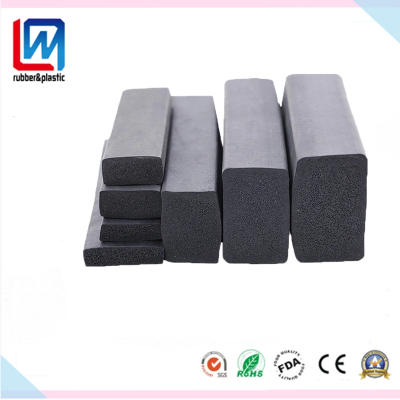 EPDM Sponge Foam Rubber Extrusion Profile Gasket Seal for Heavy Equipment