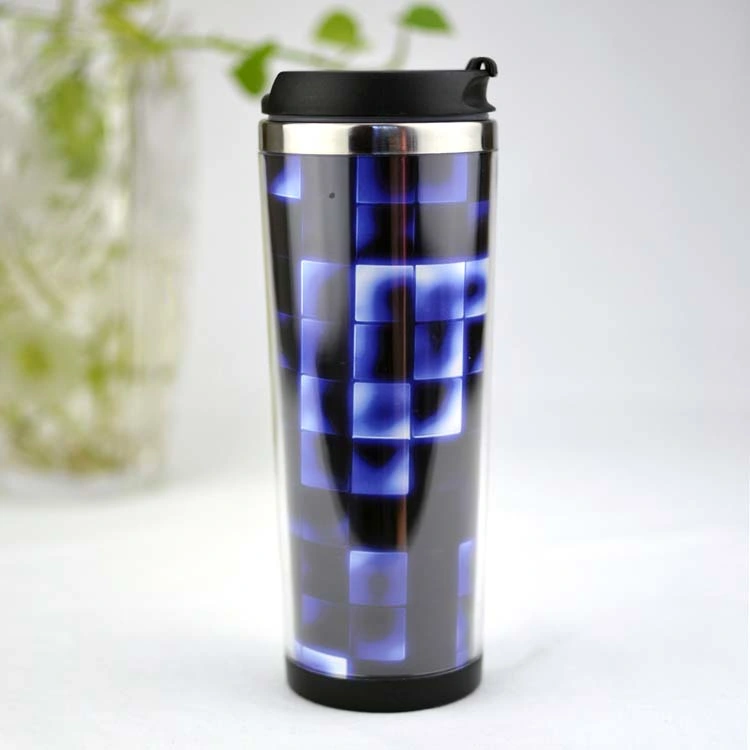 Venda por grosso Hot 420 ml caneca mudou inserir papel por si isolada chávena de café