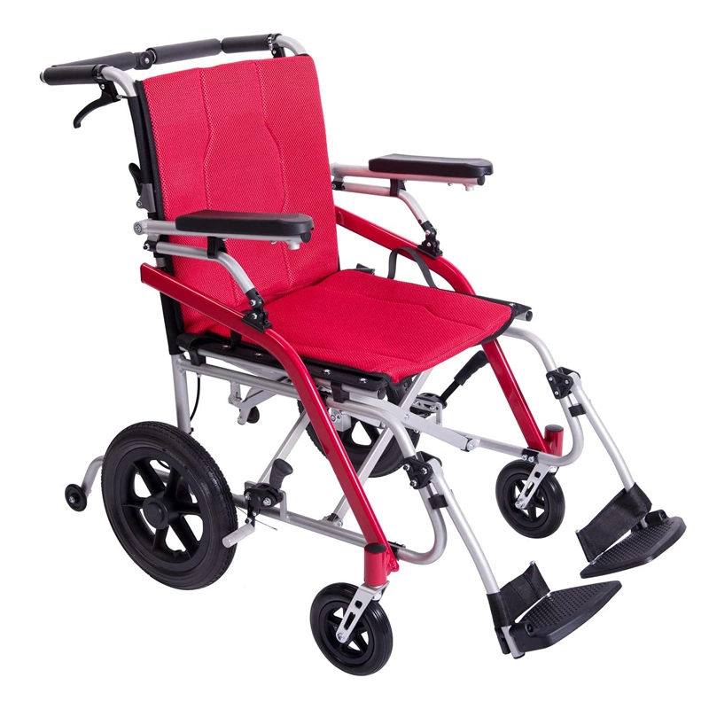 Populaires voyage pliable portable ultra léger utilisé handicapés en fauteuil roulant fauteuil roulant