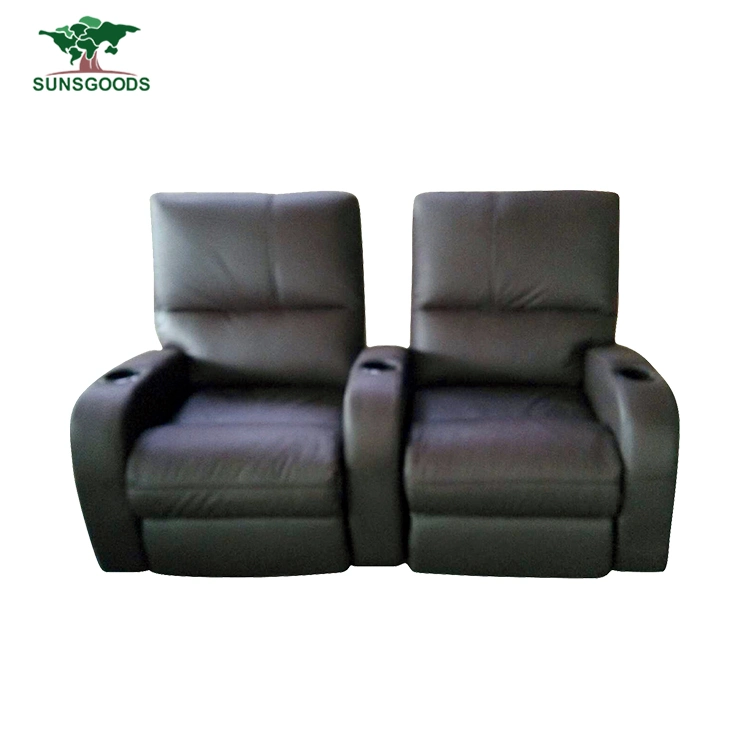 Modern Design Luxury 2 Seat with Storage Box Manual Recliner Home Theater Living Room Sofa Furniture