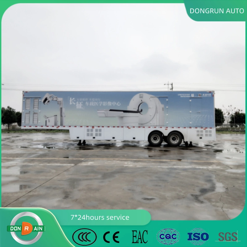 China Enclosed Ultraviolet Disinfection Lamp Medical Van Mobile Semi Trailer