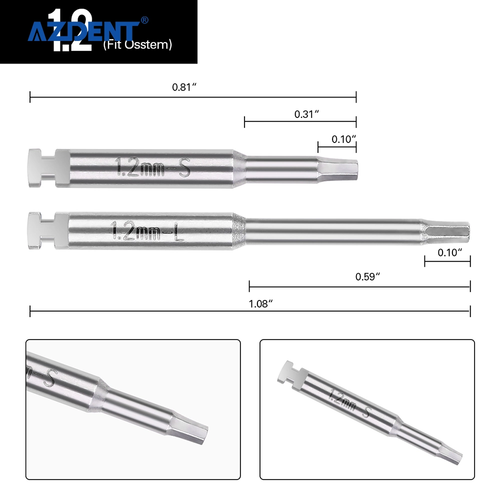 En acier inoxydable de qualité supérieure laboratoire dentaire Implant angle la vis de pilotes pour Contra