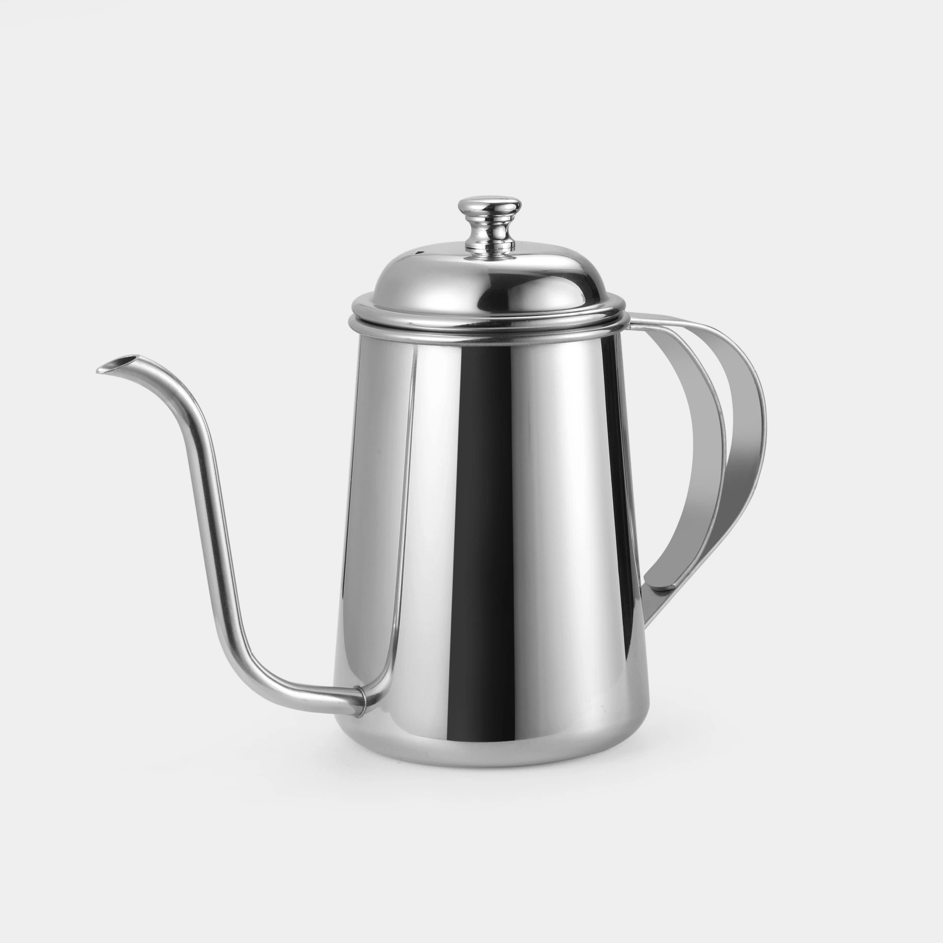 650ml Stainless Steel Manual Pour Over Hand Drip Pot Pour Over Coffee Kettle Turkish Coffee Pot with Lid