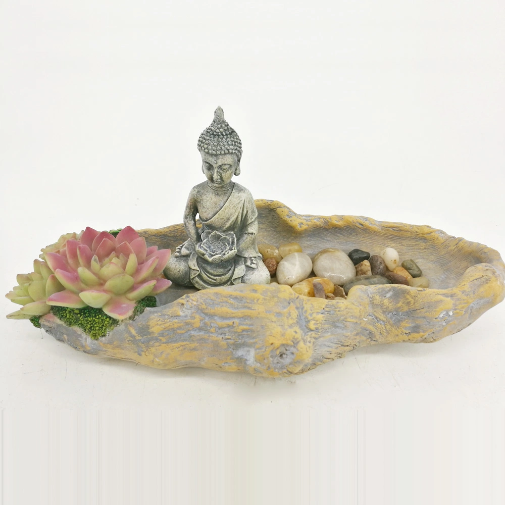 Polyresin Buddha Statue Zen Garden for Sale