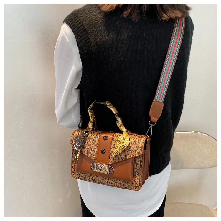 Texture Bag Women&prime; S Bag 2023 New Trendy Fashion Retro Handbag Net Red Wild Shoulder Crossbody