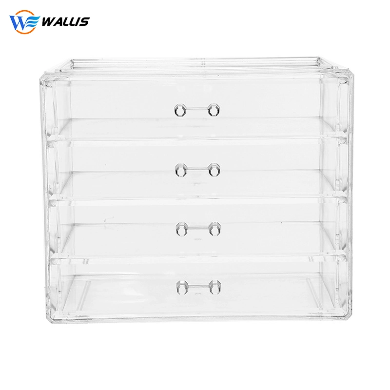 Large Four Drawer Transparent Acrylic Multilayer Drawer Cosmetic Storage Box Desktop Jewelry Storage Box