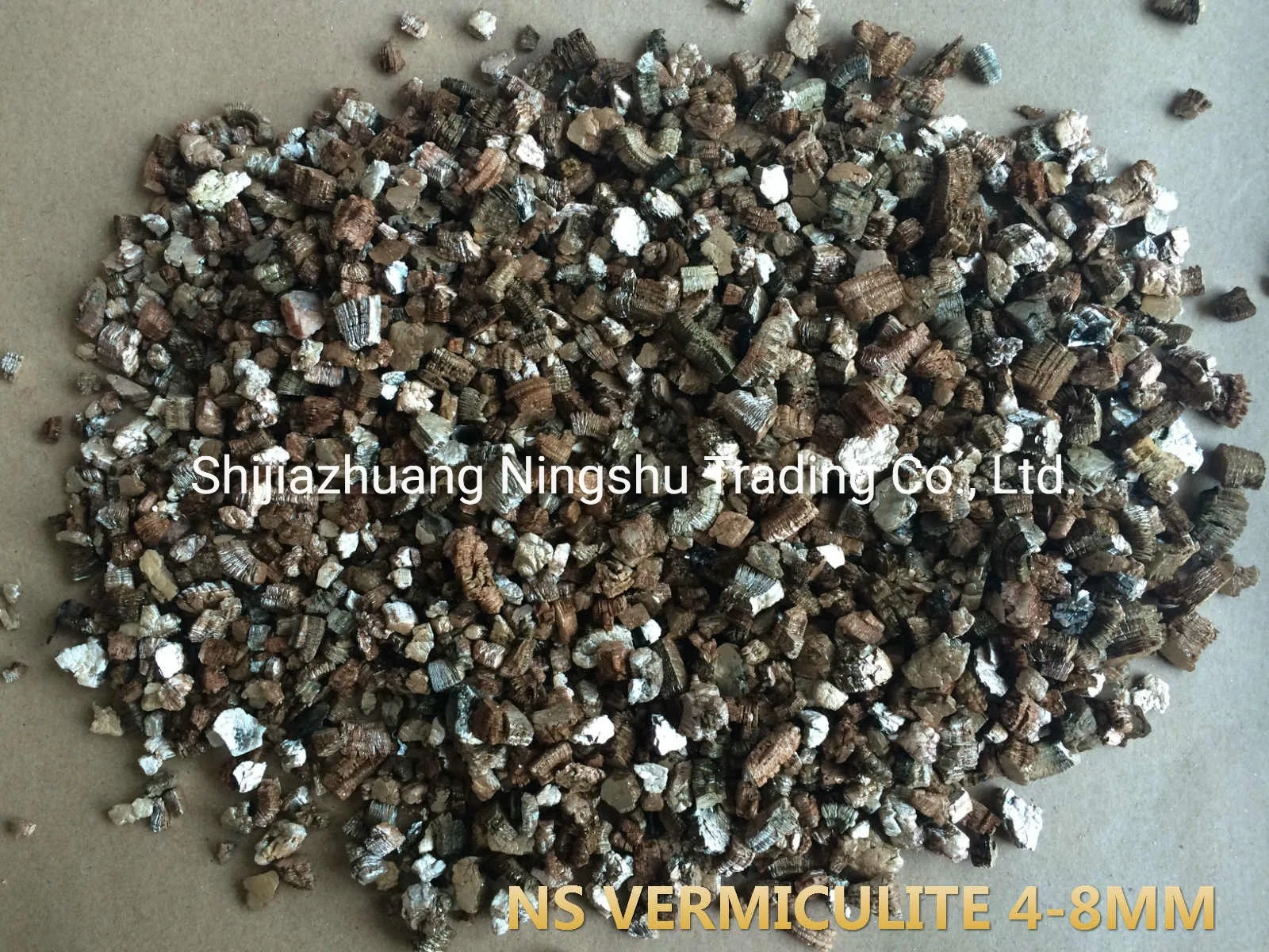 Golden Expansion Vermiculite Used as Steel Mill Slag Remover for Metallurgy Fireproof Construction
