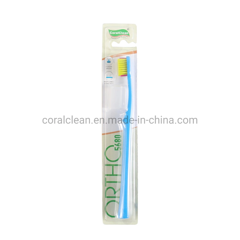 Orthodontic Toothbrush with V-Shaped Bristles & 0.10mm Extra Soft Bristles