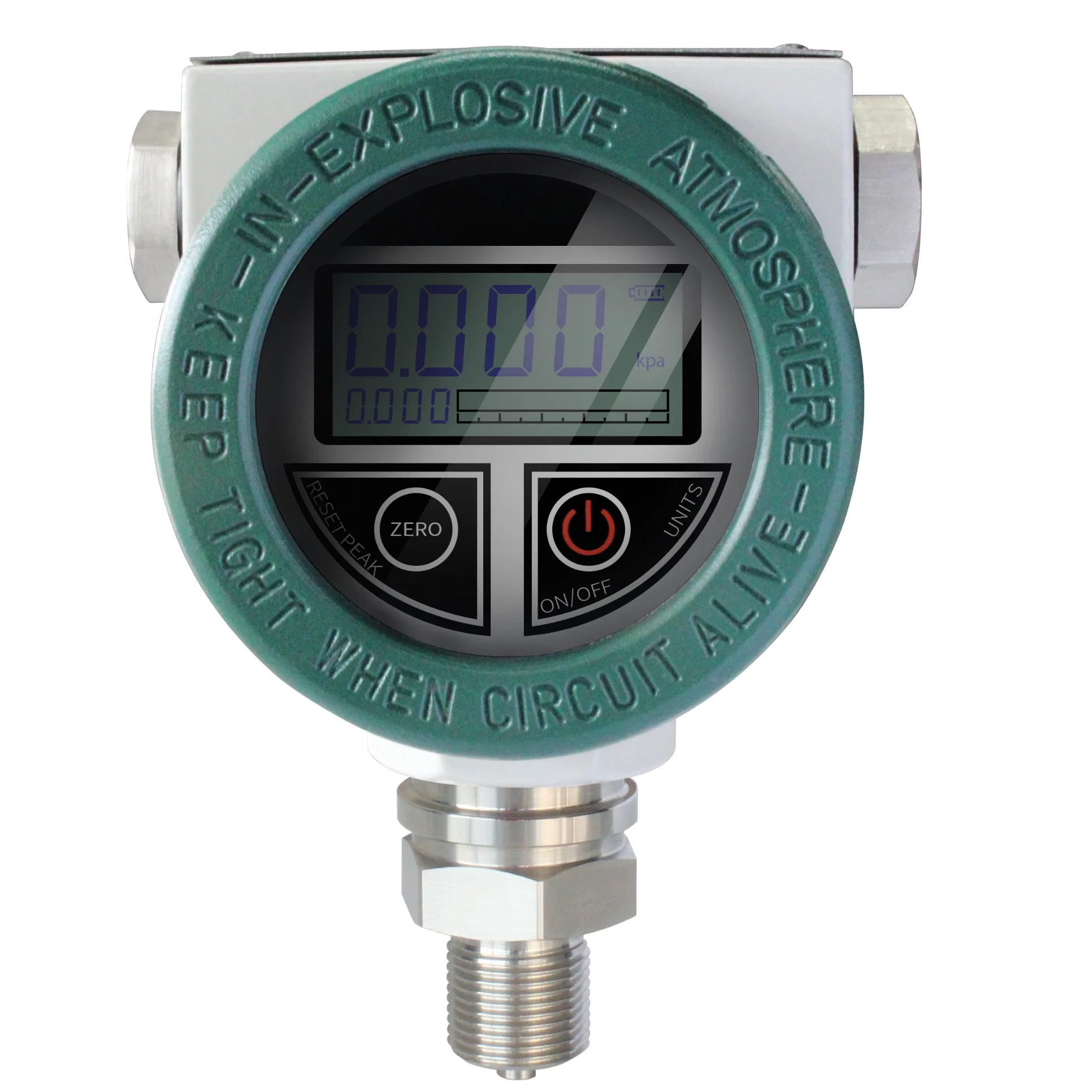 Faible coût numérique hydraulique numérique petit manomètre membrane 316L LCD Manomètre à combustible liquide pour gaz d'eau et pétrole en acier inoxydable