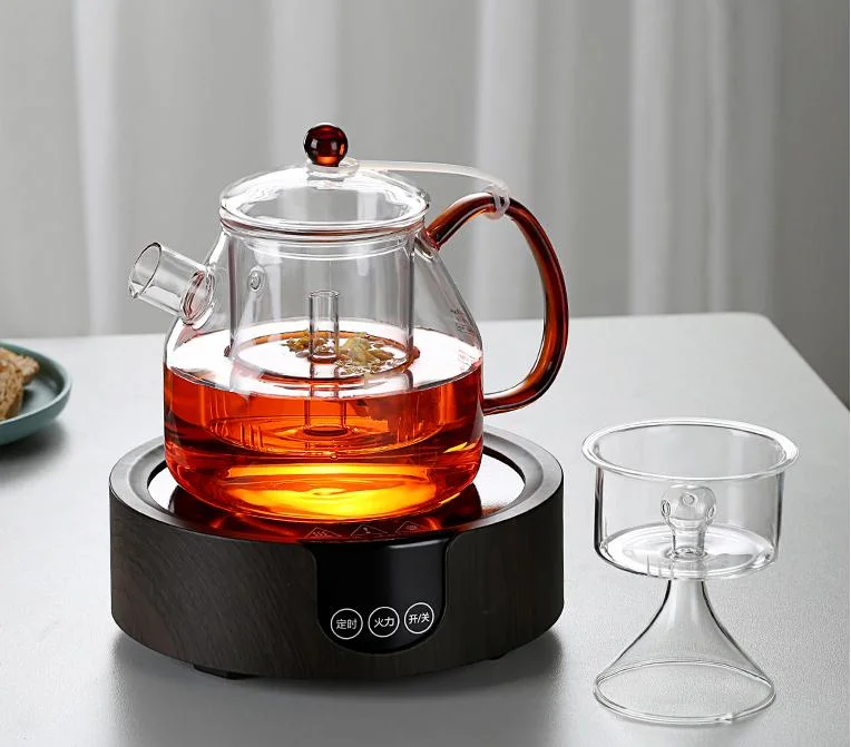 1100ml Glass Teapot Set for Cooker with Glass Filter