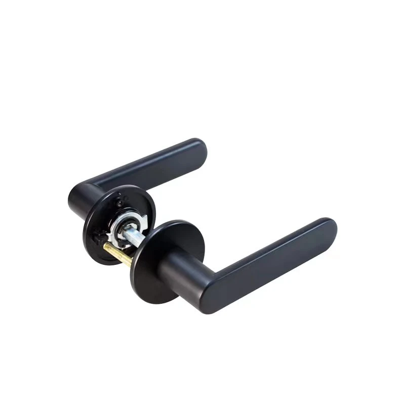 Door Lock Handle Leversets Gold Round Lever Lock Steel Heavy Duty Tubular Lever Handle Locks