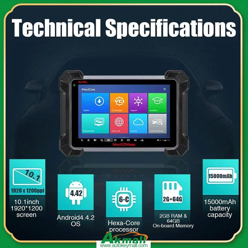 Autel MK908 Alquiler de ECU de todo el sistema de codificación de diagnósticos de la herramienta de diagnóstico Control bidireccional escáner Actualización de MS908