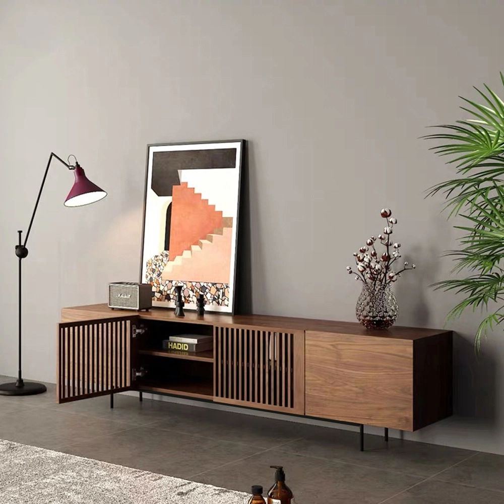 Подставка для телевизора с минималистичным дизайном Slatted Media Console и технологией Tall-Cast Металл