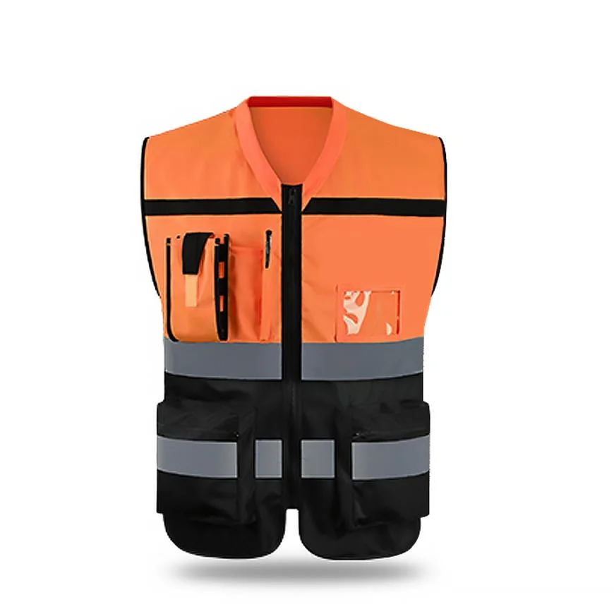 Customized Safety Construction Clothes High Visibility T Shirts Reflective Uniform Construction Industrial Working Safety Vest