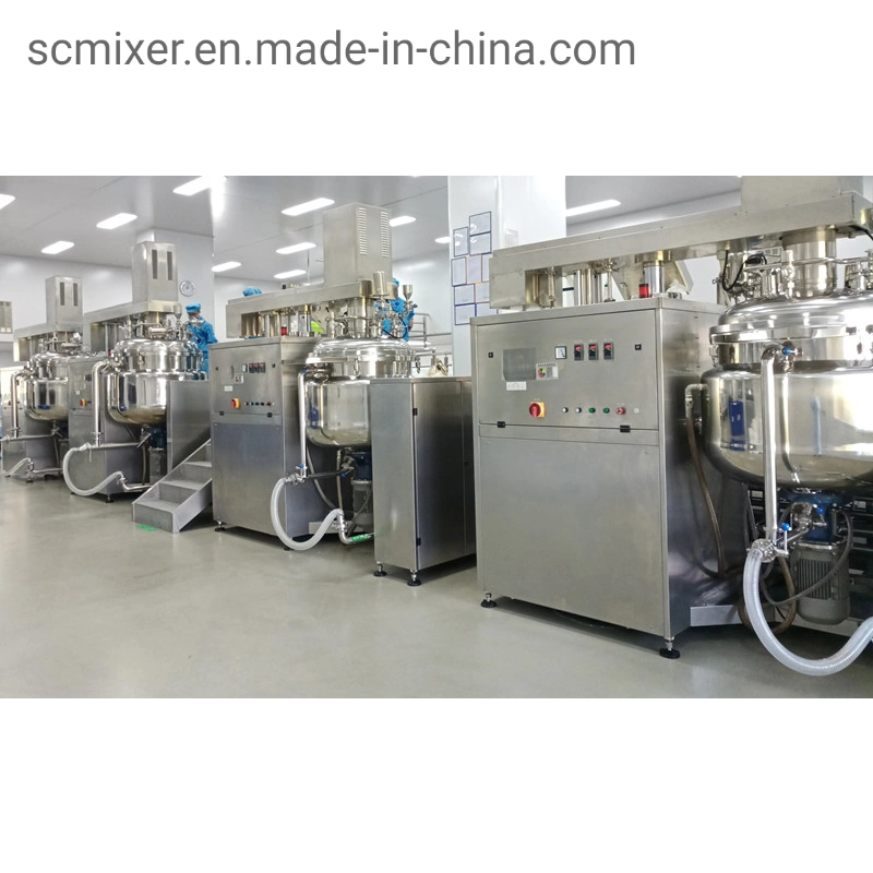 PLC Touch Screen Control Vacuum Emulsifying Machine with Weight System
