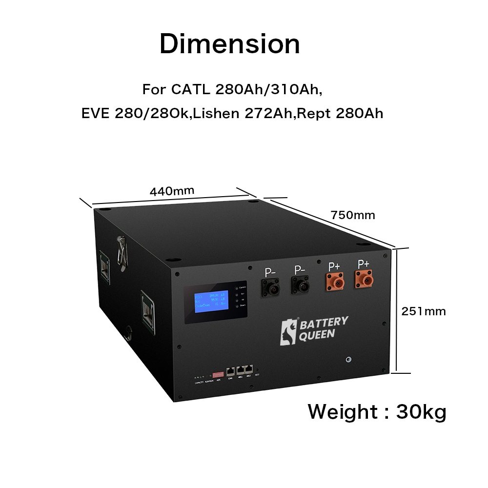 Seplos DIY Kits Mason 16s 280ah 300ah 304ah 310ah LiFePO4 Battery Case DIY Kits for 48V 51.2V DIY Battery Pack