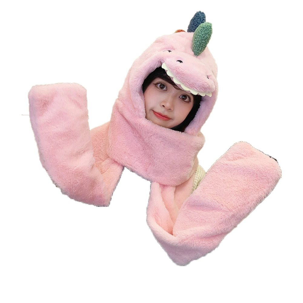 Dino en peluche Animal Hat et un gant chaud Baby Enfants Hat Gant confortable